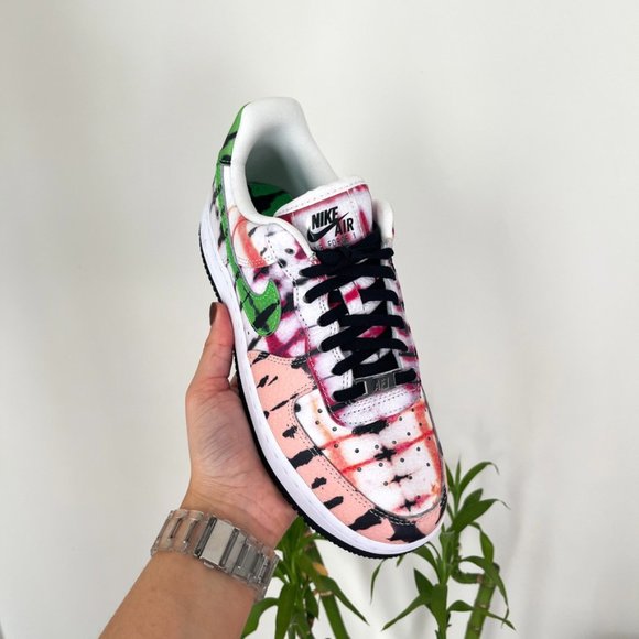 RARE Nike Air Force 1 Black Tie Dye - Picture 4 of 8